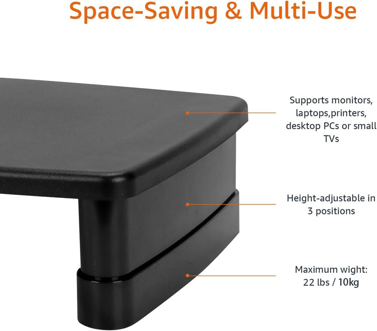 Adjustable Computer Monitor Riser Desk Stand