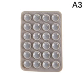 Double Side Silicone Suction Pad for Mobile Phone Fixture Suction Cup Backed Adhesive Silicone Rubber Sucker Pad for Fixed Pad