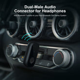 2 Pack 3.5Mm 1/8 Stereo Jack to 3.5Mm Audio Male to Male Adapter Connectors Gold Plated Compatible with for Taotronics, Mpow BH129 Bluetooth Receiver