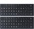 [2 Pack] Universal English Keyboard Stickers, Replacement English Keyboard Stickers with Black Background and White Lettering, Each Unit: 0.43" X 0.51" -Matte