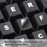 [2 Pack] Universal English Keyboard Stickers, Replacement English Keyboard Stickers with Black Background and White Lettering, Each Unit: 0.43" X 0.51" -Matte
