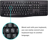 [2 Pack] Universal English Keyboard Stickers, Replacement English Keyboard Stickers with Black Background and White Lettering, Each Unit: 0.43" X 0.51" -Matte